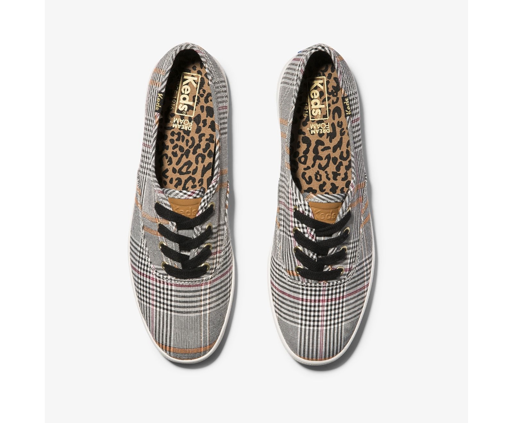 Basket Keds Femme Noir/Multicolore - Champion Plaid - 293-NWMSBO